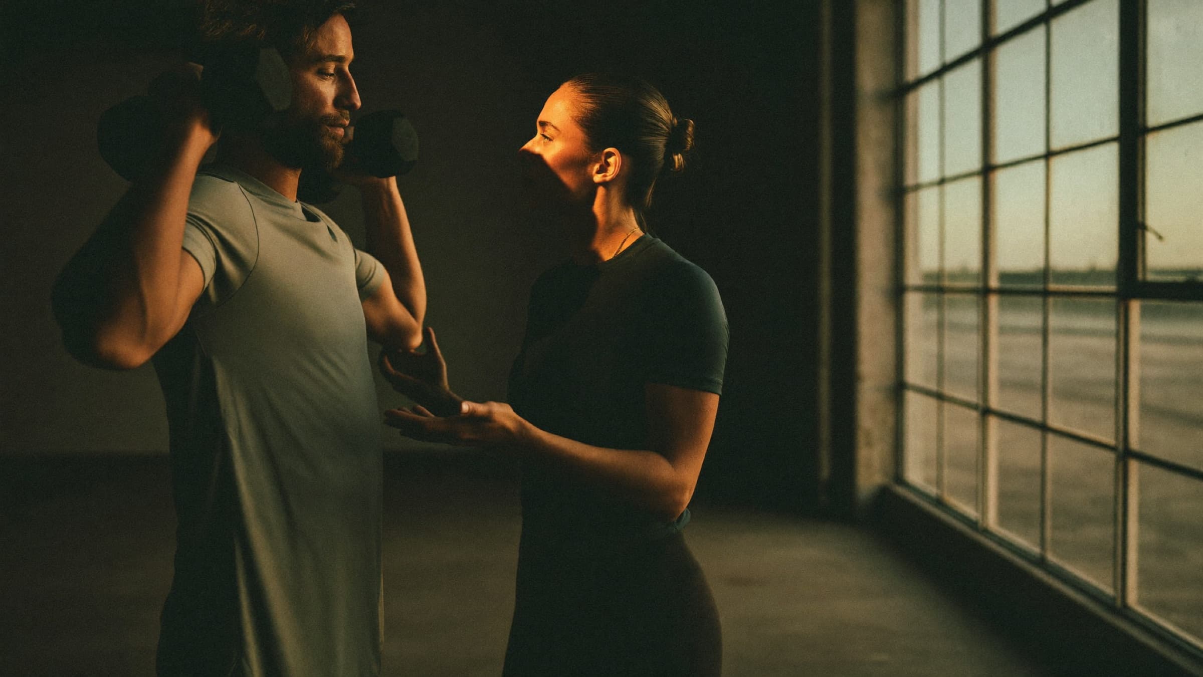 Training in the gym